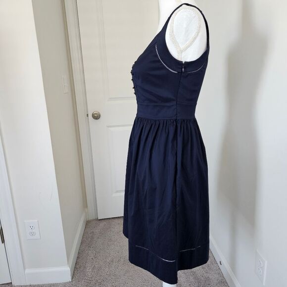 Diane von Furstenberg x Neiman Marcus Navy Sweetheart Dress – Size 4 - Picture 6 of 10